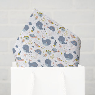 Whale Tissue Paper, Ocean Gift Paper