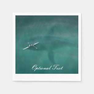 Whale Under Boat: Never Alone at Sea Napkin