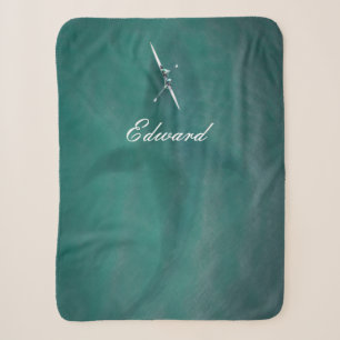 Whale Under Boat: Never Alone at Sea Sherpa Blanket