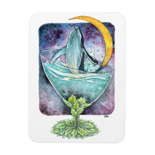 Whale Under The Moon Magnet