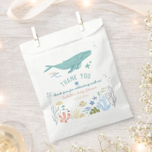 Whale Under The Sea Baby Shower Thank You Favour Bag
