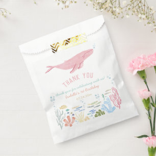 Whale Under The Sea Birthday Thank You Favour Bag