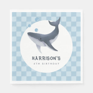 Whale Under The Sea Ocean Thank You Favour Napkin