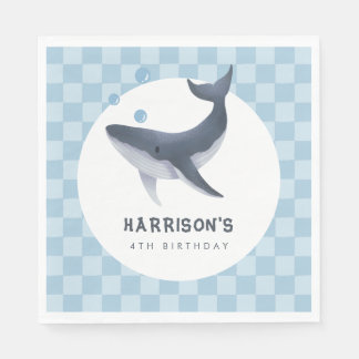Whale Under The Sea Ocean Thank You Favour Napkin