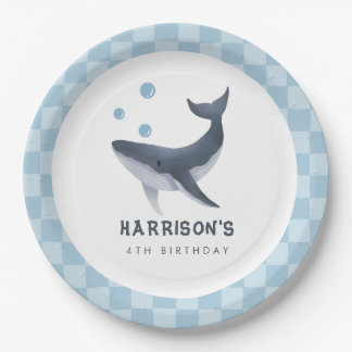 Whale Under The Sea Ocean Thank You Favour Paper Plate