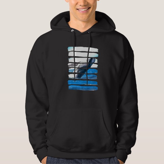 Whale Underwater Ocean Sea Nature Animal Leisure F Hoodie (Front)