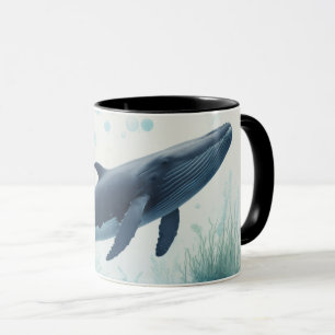 Whale Underwater White Hoodie Mug
