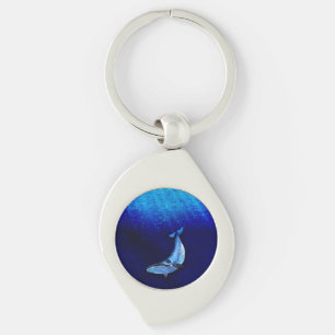 Whale Vertical Motion Scene To Down In Ocean Depth Key Ring