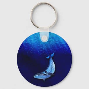 Whale Vertical Motion Scene To Down In Ocean Depth Key Ring