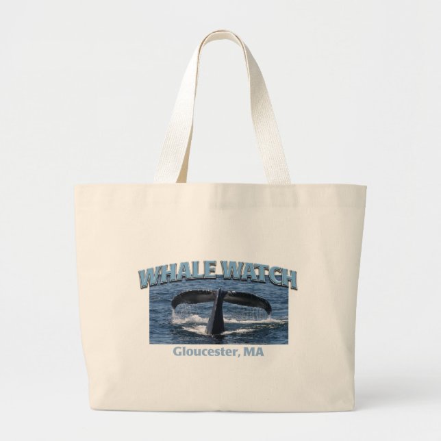 Whale Watch Large Tote Bag (Front)