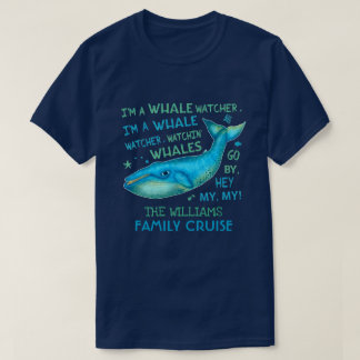 Whale Watching Family Vacation Cruise Personalised T-Shirt
