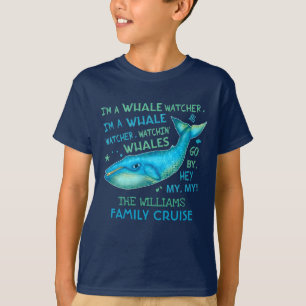 Whale Watching Family Vacation Cruise Personalised T-Shirt