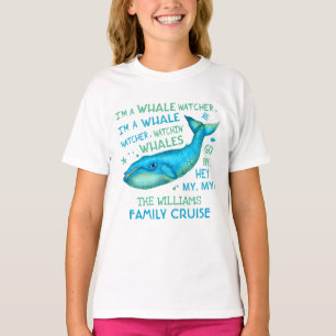 Whale Watching Family Vacation Cruise Personalised T-Shirt