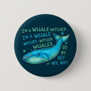 Whale Watching Family Vacation Cruise Trip Funny 6 Cm Round Badge