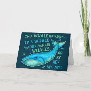 Whale Watching Family Vacation Cruise Trip Funny Card