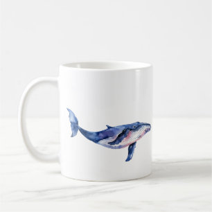 Whale Watercolor Coffee Mug