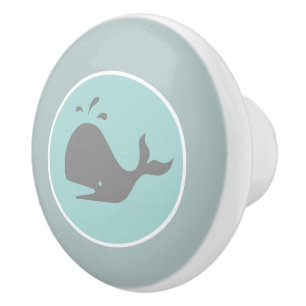 Whale Whales Ocean Mammals Ceramic Knob