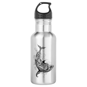 Whale Wild Animal Nature Illustration Art Tattoo 532 Ml Water Bottle