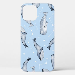 Whale Wonders: Watercolor Starry Sky iPhone 12 Case