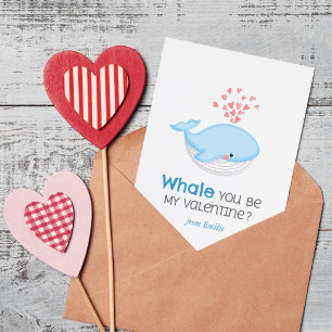 Whale You Be My Valentine?  Card