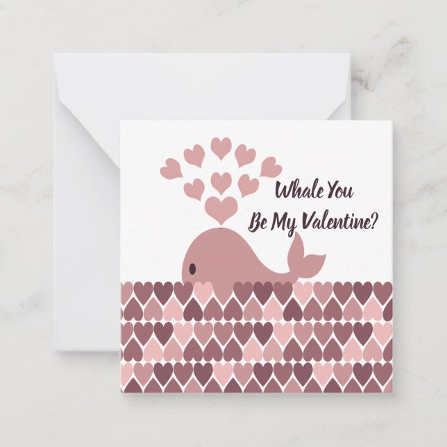 Whale You Be My Valentine Card (Front)