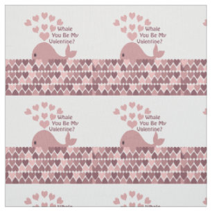 Whale You Be My Valentine Fabric