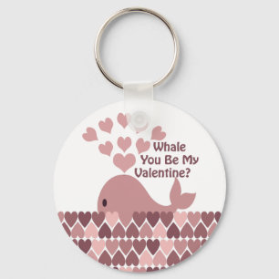 Whale You Be My Valentine Key Ring