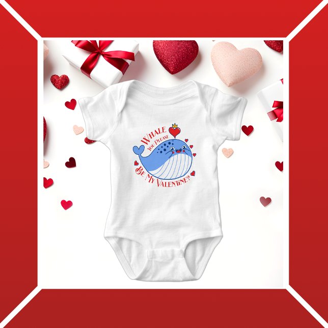 Whale You Please be My Valentine? Baby Bodysuit (Creator Uploaded)