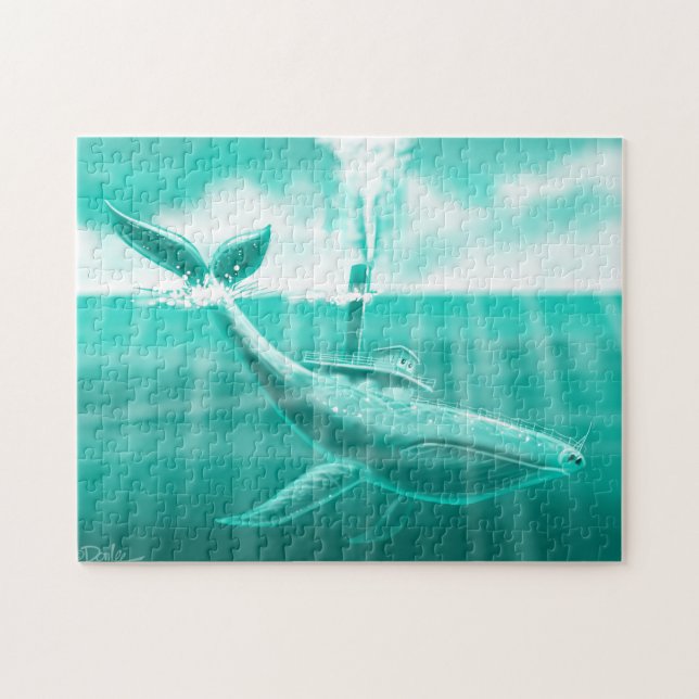 Whaleback diving jigsaw puzzle (Horizontal)