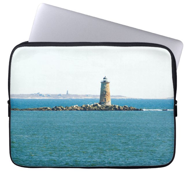 Whaleback Lighthouse Laptop Sleeve (Front)