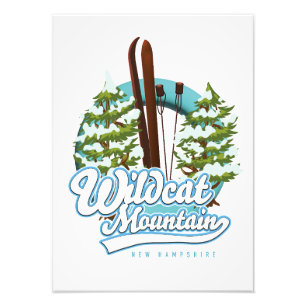 Whaleback New Hampshire retro ski logo Photo Print