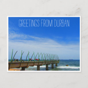 whalebone pier durban greetings postcard