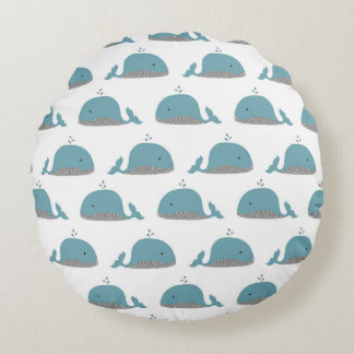 Whales 2 round cushion