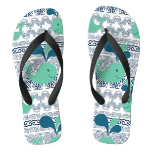 Whales and Waves Pattern Thongs