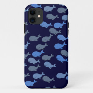 whales awesome pattern iPhone 11 case