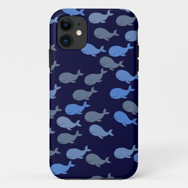 whales awesome pattern Case-Mate iPhone case (Back)