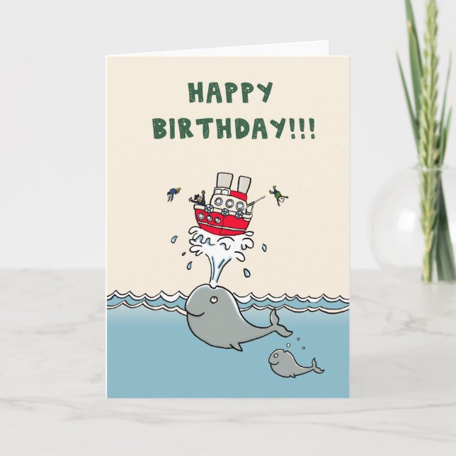 Whales Birthday Card (Front)