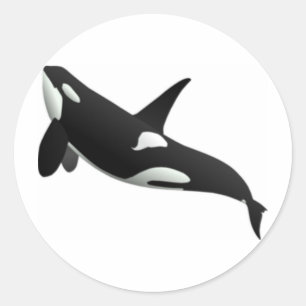 Whales Classic Round Sticker