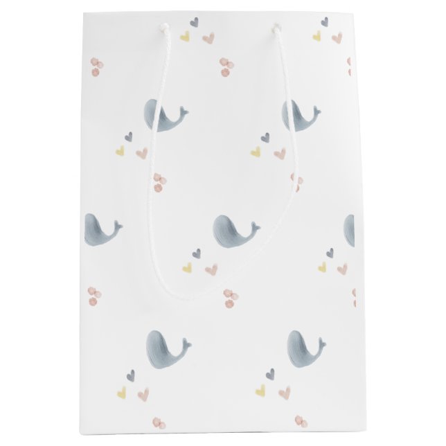 Whales & Hearts Gift Bag (Front)