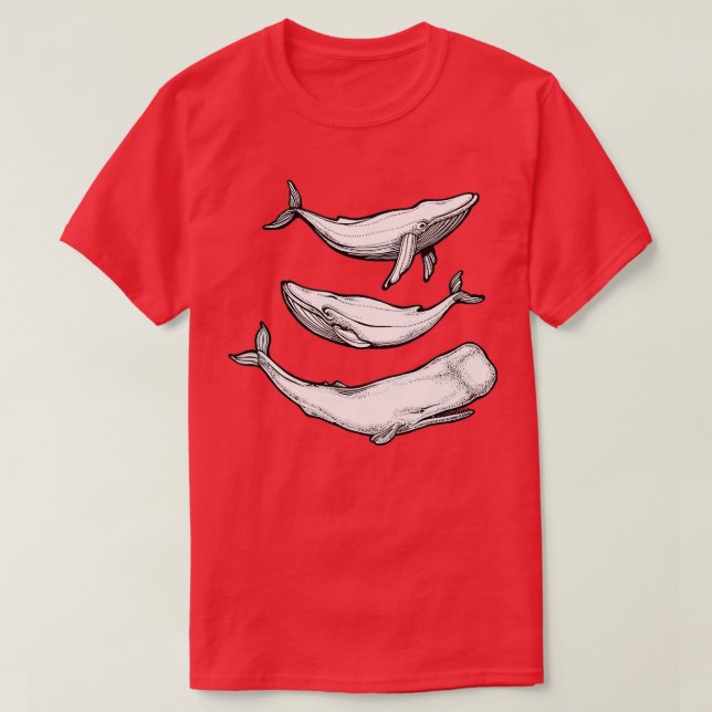 Whales in black T-Shirt (Design Front)