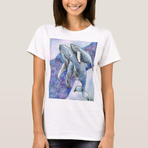 Whales in Star River T-Shirt