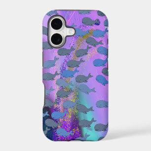 whales lilac patterning