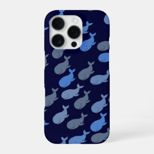 whales on blue iPhone case