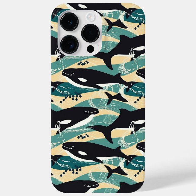 Whales Pattern Case-Mate iPhone Case (Back)