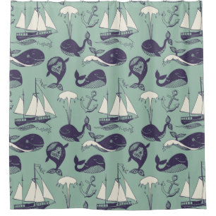 Whales Shower Curtain
