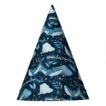 Whales Surf Cosmic Waves Blue Constellation Design