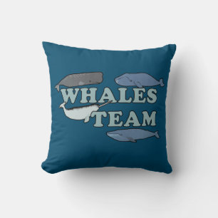 Whales Team Environmental Whale Lover  Cushion