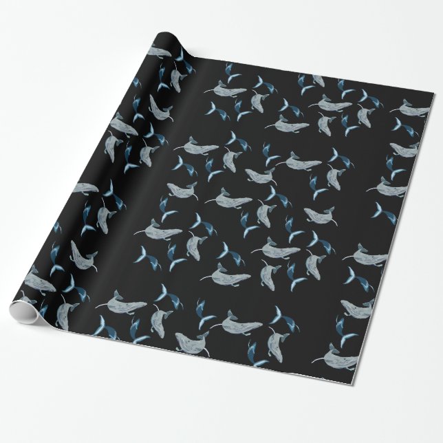Whales Wrapping Paper (Unrolled)