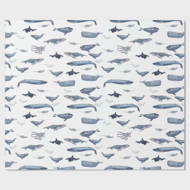 Whales Wrapping Paper (Flat)