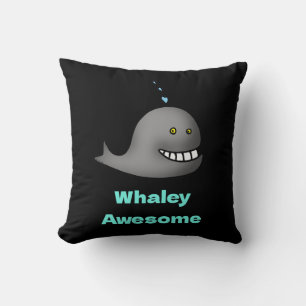 Whaley Awesome Funny Whale Pun Design Cushion